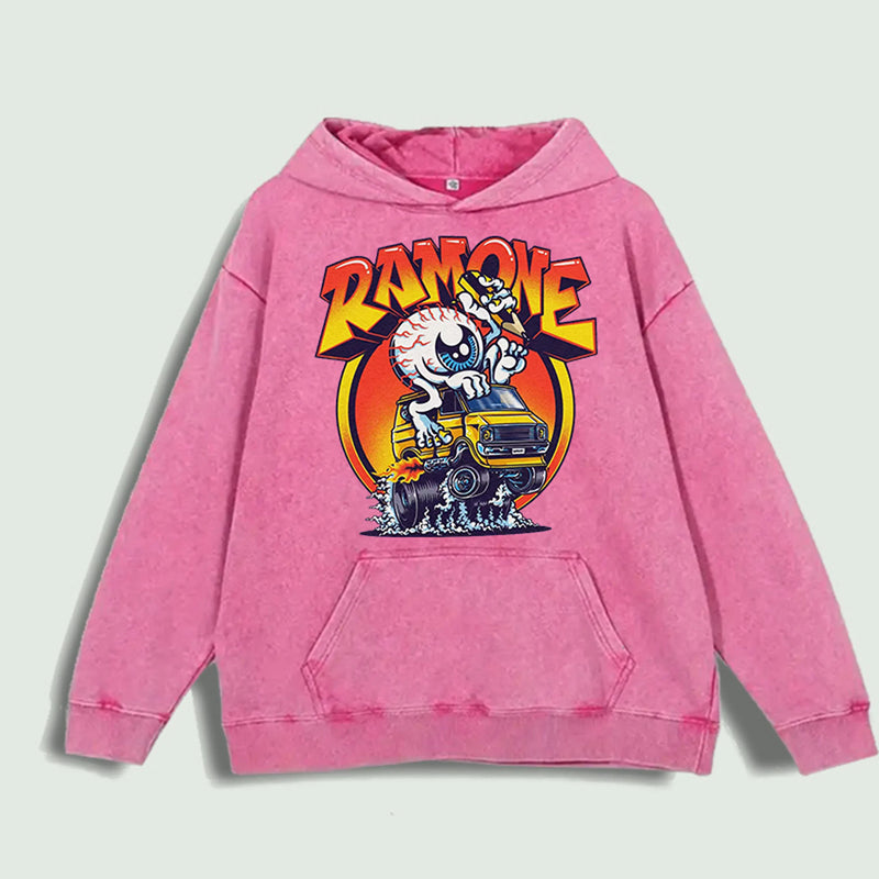 Ramone Monster Van Hoodie 100% Cotton US Warehouse 6 Colors