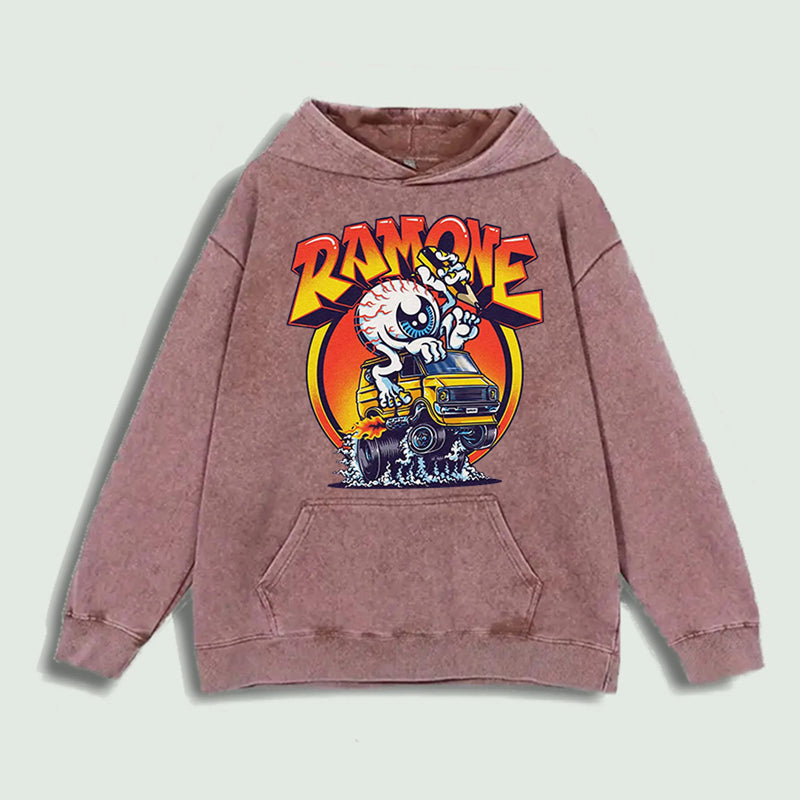 Ramone Monster Van Hoodie 100% Cotton US Warehouse 6 Colors
