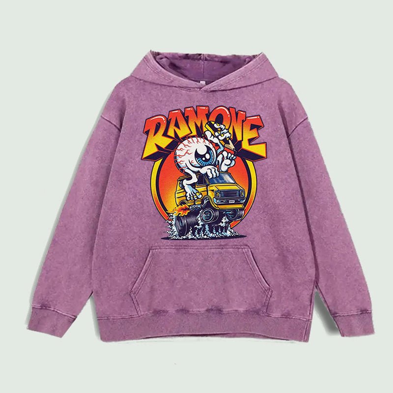 Ramone Monster Van Hoodie 100% Cotton US Warehouse 6 Colors