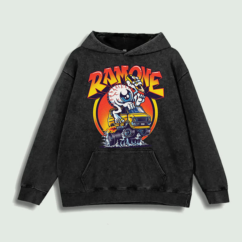 Ramone Monster Van Hoodie 100% Cotton US Warehouse 6 Colors