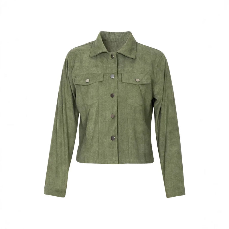Women's Fashionable Solid Color Slim Fit Denim Jacket with Fleece Collar Warm Outerwear Coat Brand None Origin China