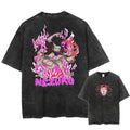 New Arrival Mens Clothes Tee Shirt Homme Graphic T-Shirts Men Tshirt Demon Slayer Uzui Tengen Anime Vintage Washed 61342