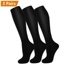 3 Pairs Knee-High Compression Socks – Relief & Support