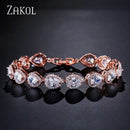 ZAKOL Luxury Teardrop Zirconia Bracelet – Elegant Women’s Jewelry