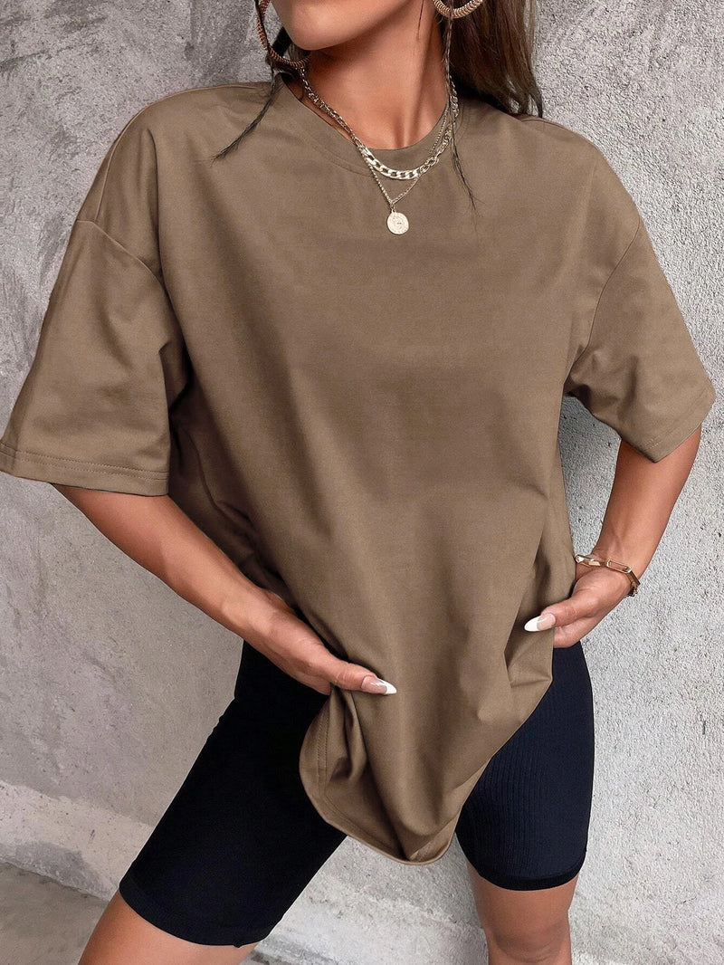 Cotton Solid Color Summer T Shirt Female Street Hip Hop T-shirts Cotton Casual Short Sleeve Comfortable Fashion Tee Tops