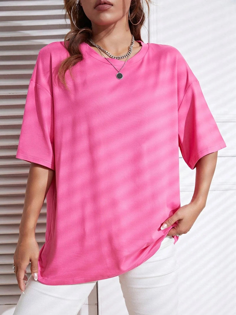 Cotton Solid Color Summer T Shirt Female Street Hip Hop T-shirts Cotton Casual Short Sleeve Comfortable Fashion Tee Tops