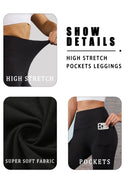 High-Waisted Sports Leggings with Pockets – Women's Workout Essential