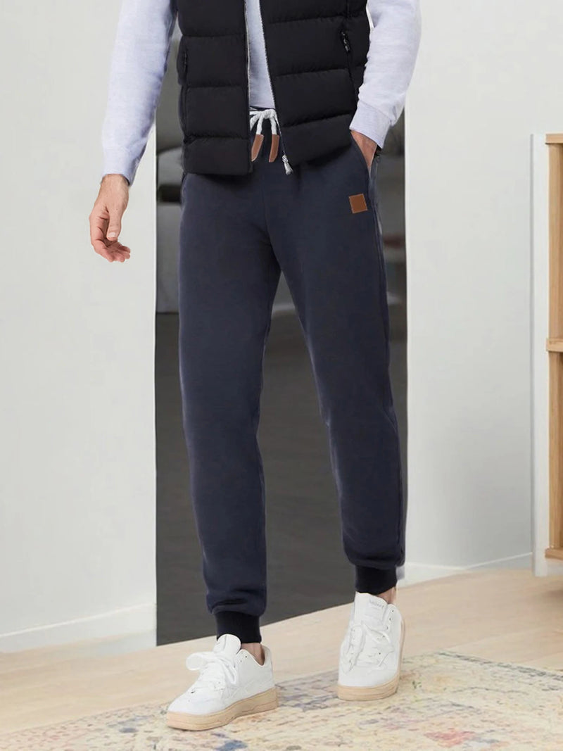Men’s Athletic Pants – Elastic Waist Drawstring Casual Trousers