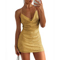New style sexy girl halter dress pure color hip skirt