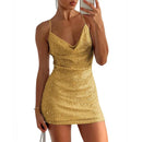 Sexy Halter Dress – Pure Color Hip Skirt