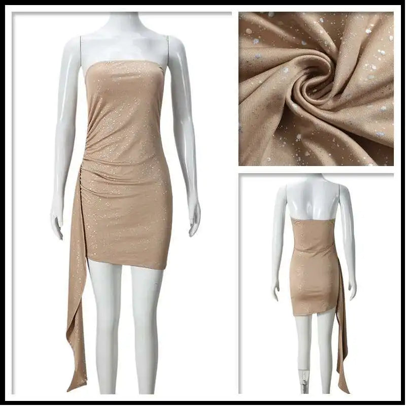 Silver Sparkle Party Mini Dress – Shine All Night