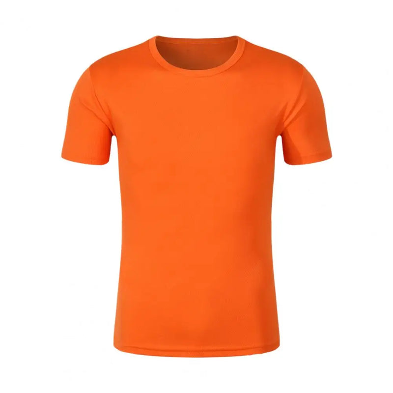 Quick drying T-shirt Unisex Short Sleeve Sport T Shirt Trainer Running T-Shirt Solid Color Breathable Women Men Tee Top S to 4XL