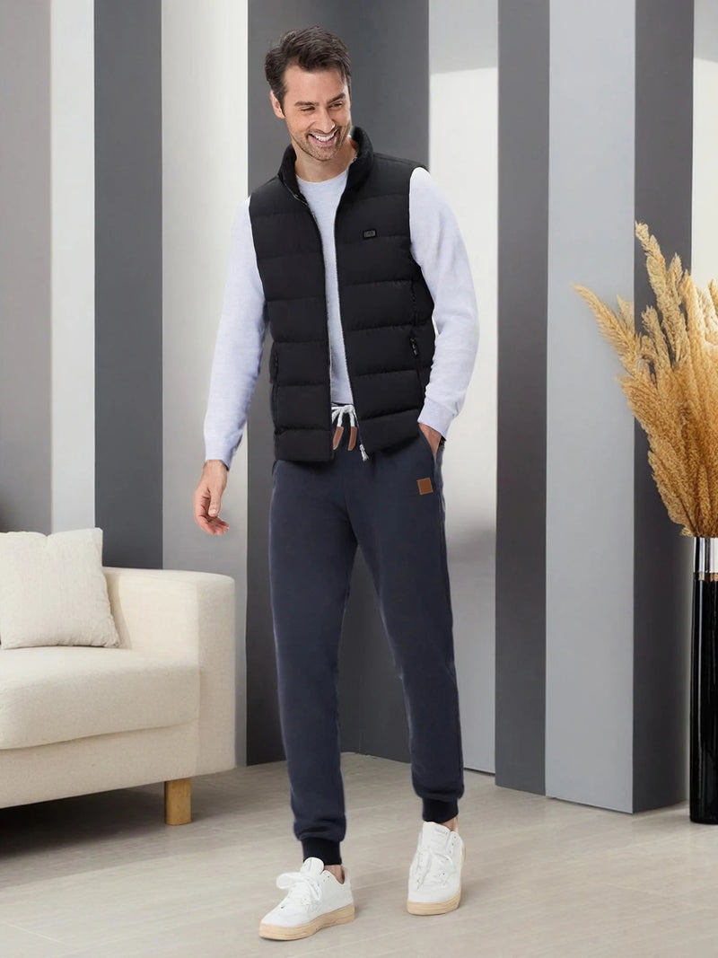 Men’s Athletic Pants – Elastic Waist Drawstring Casual Trousers