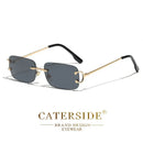 CATERSIDE Blue Rectangular Sunglasses – Unisex Fashion Eyewear