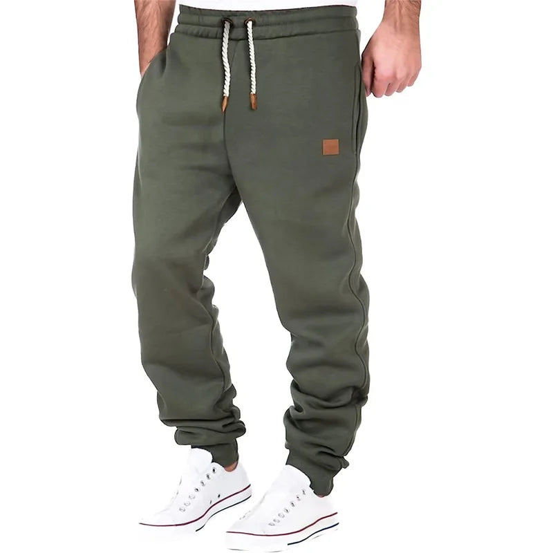 Men’s Athletic Pants – Elastic Waist Drawstring Casual Trousers
