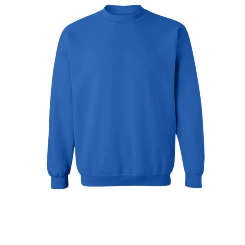 Round Neck Fleece Lined Sweatshirt Casual Sportswear Hoodie Printed Logo Workwear Spring Autumn Loose Fit Men's Clothing
