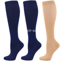 3Pairs Compression Socks Knee High Varicose Veins Stockings Men Women Sport Socks Anti Fatigue Pain Relief Compression Stockings