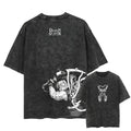 New Arrival Mens Clothes Tee Shirt Homme Graphic T-Shirts Men Tshirt Demon Slayer Uzui Tengen Anime Vintage Washed 61342