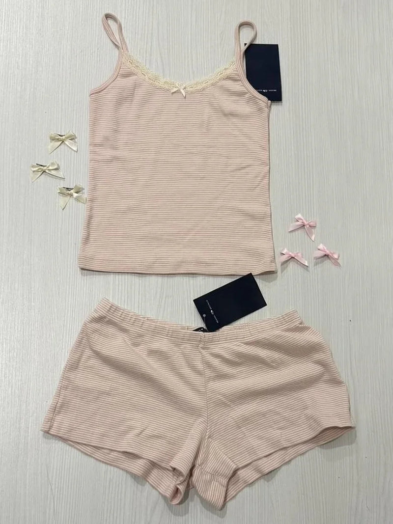 Striped Pink 2-Piece Set – Sweet & Chic Loungewear