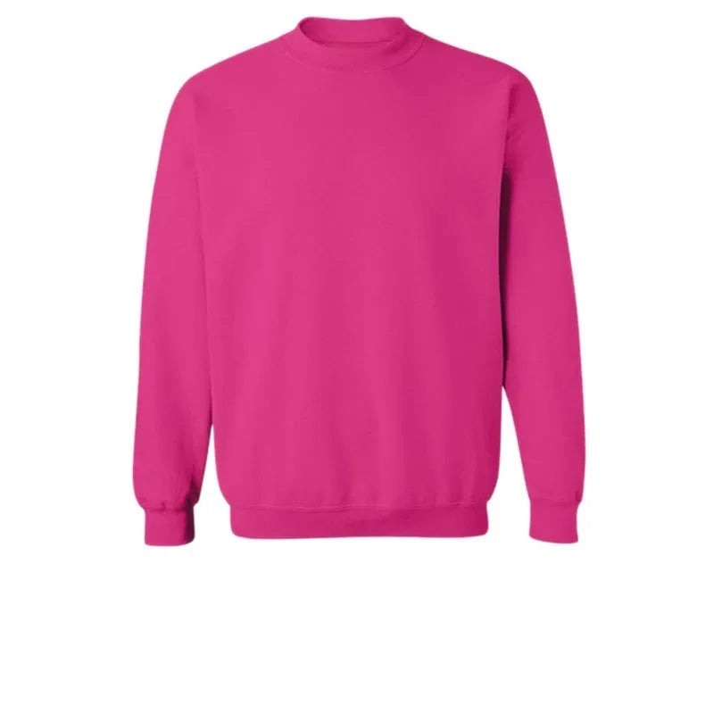 Round Neck Fleece Lined Sweatshirt Casual Sportswear Hoodie Printed Logo Workwear Spring Autumn Loose Fit Men's Clothing