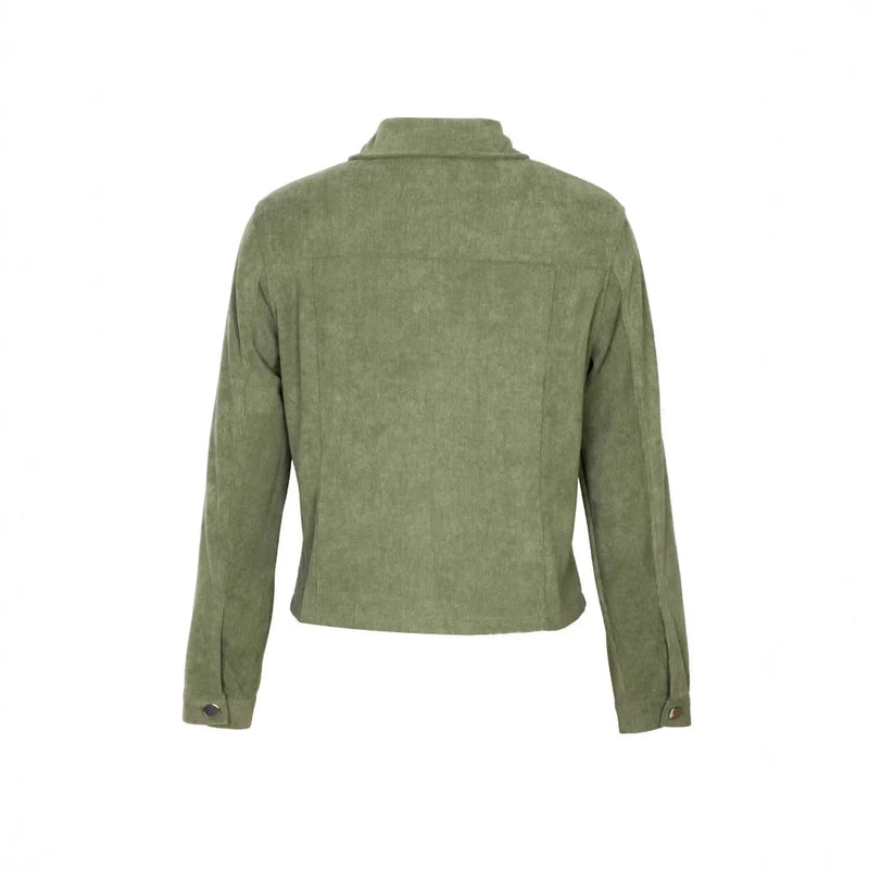 Women's Fashionable Solid Color Slim Fit Denim Jacket with Fleece Collar Warm Outerwear Coat Brand None Origin China