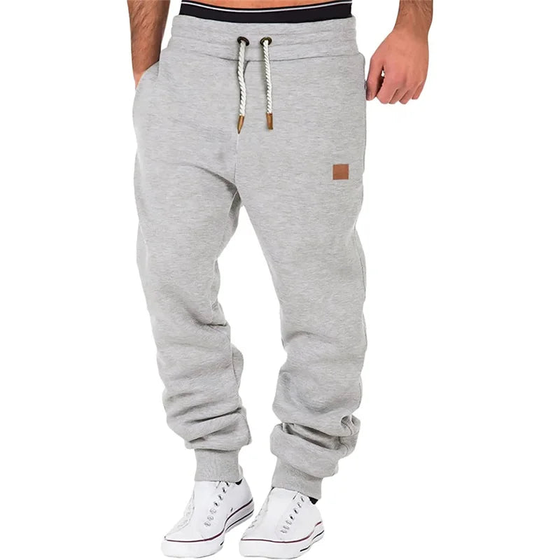 Men’s Athletic Pants – Elastic Waist Drawstring Casual Trousers