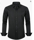Top Selling Men's Dress Shirt Long Sleeve Autumn Without Pocket Casual Business Social No ironing Stretch Office Party Wedding