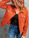 Women's Fashionable Solid Color Slim Fit Denim Jacket with Fleece Collar Warm Outerwear Coat Brand None Origin China