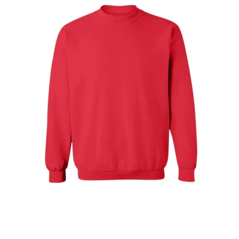 Round Neck Fleece Lined Sweatshirt Casual Sportswear Hoodie Printed Logo Workwear Spring Autumn Loose Fit Men's Clothing