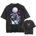 New Arrival Mens Clothes Tee Shirt Homme Graphic T-Shirts Men Tshirt Demon Slayer Uzui Tengen Anime Vintage Washed 61342