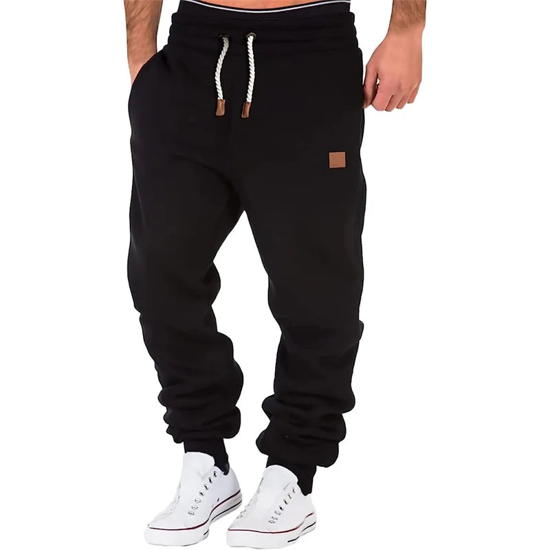 Men’s Athletic Pants – Elastic Waist Drawstring Casual Trousers