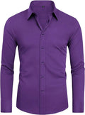 Top Selling Men's Dress Shirt Long Sleeve Autumn Without Pocket Casual Business Social No ironing Stretch Office Party Wedding