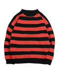 Autumn Winter Knitted Striped Sweater Women Casual Oversized Pullovers Sweaters Loose Warm Jumper Streetwear Teen Knitwear