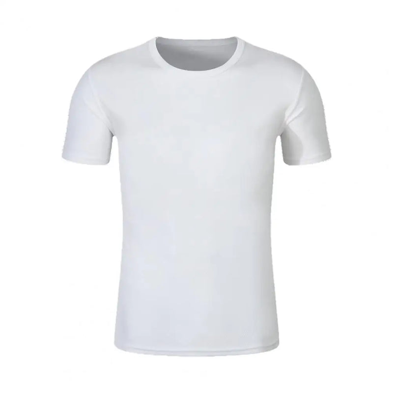 Quick drying T-shirt Unisex Short Sleeve Sport T Shirt Trainer Running T-Shirt Solid Color Breathable Women Men Tee Top S to 4XL