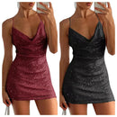 Sexy Halter Dress – Pure Color Hip Skirt