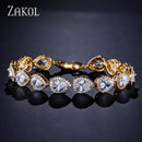 ZAKOL Luxury Teardrop Zirconia Bracelet – Elegant Women’s Jewelry