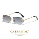CATERSIDE Blue Rectangular Sunglasses – Unisex Fashion Eyewear