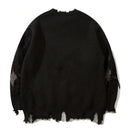 Y2K Skull Jacquard Knitted Sweater – Vintage Streetwear Chic