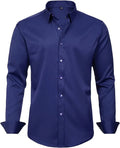 Top Selling Men's Dress Shirt Long Sleeve Autumn Without Pocket Casual Business Social No ironing Stretch Office Party Wedding