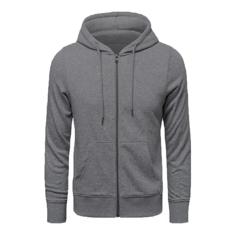 High quality Fashion Zip Hoodies Men Retro Harajuku Solid color Jacket High Street Zip Up Hoodie Casual Loose Sweatshirt Clothes