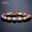 ZAKOL Luxury Teardrop Zirconia Bracelet – Elegant Women’s Jewelry