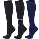 3 Pairs Knee-High Compression Socks – Relief & Support