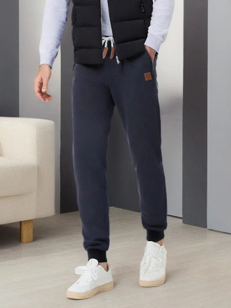 Men’s Athletic Pants – Elastic Waist Drawstring Casual Trousers