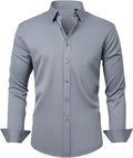 Top Selling Men's Dress Shirt Long Sleeve Autumn Without Pocket Casual Business Social No ironing Stretch Office Party Wedding