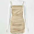 New Fashion Woman Spring Summer Sexy Low Cut Backless Slip Dress Office Lady Wrap Hip Mini Skirt Nightclub Clothes Gift Dr232