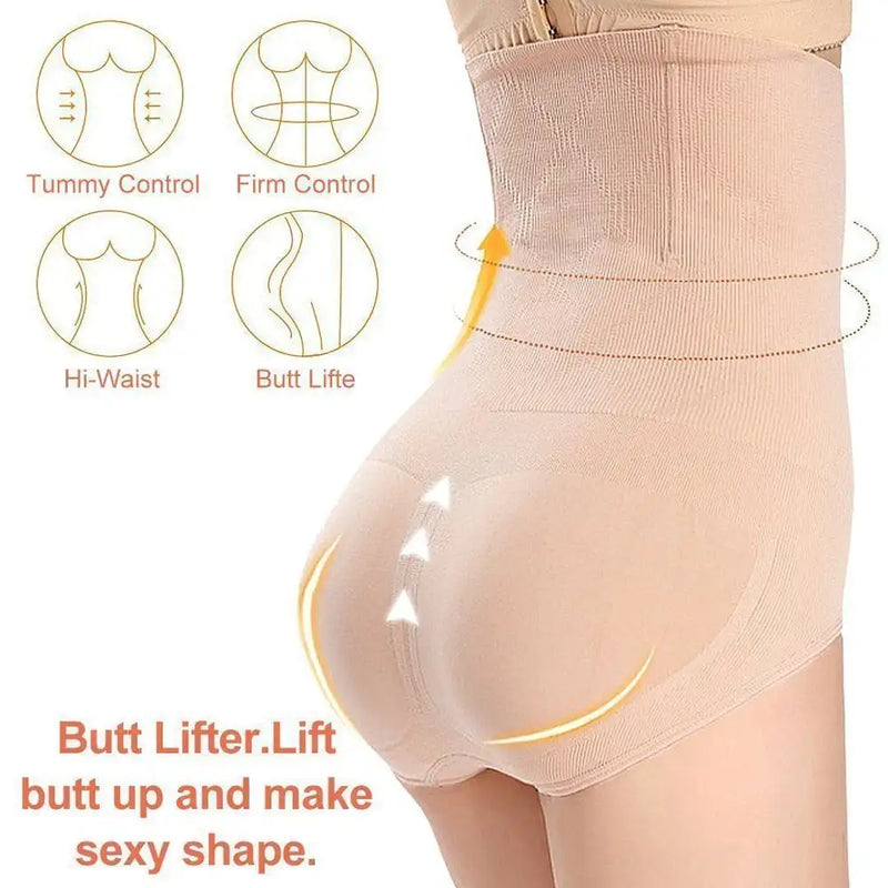 High Waist Tummy Control Shapewear Panties – Seamless Slimming Underwear