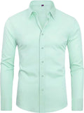 Top Selling Men's Dress Shirt Long Sleeve Autumn Without Pocket Casual Business Social No ironing Stretch Office Party Wedding